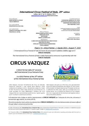 CIRCUS VAZQUEZ  è GOLD PARTNER della 25^ edizione dell’International Circus Festival of Italy – foto 2