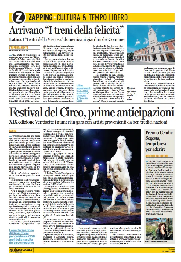 Flavio Togni alla 19esima edizione International Circus Festival of Italy