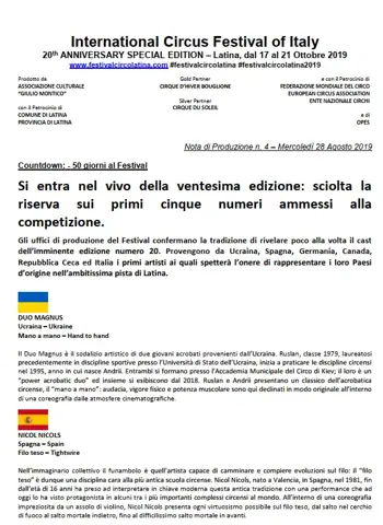 Nota di Produzione n.4