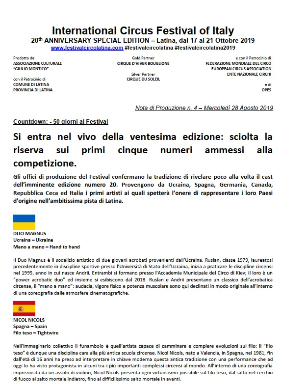 Nota di Produzione n.4